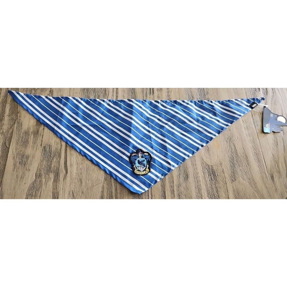 Bark Box S-M Ravenclaw Bandana Blue Stripes Harry Potter NWT